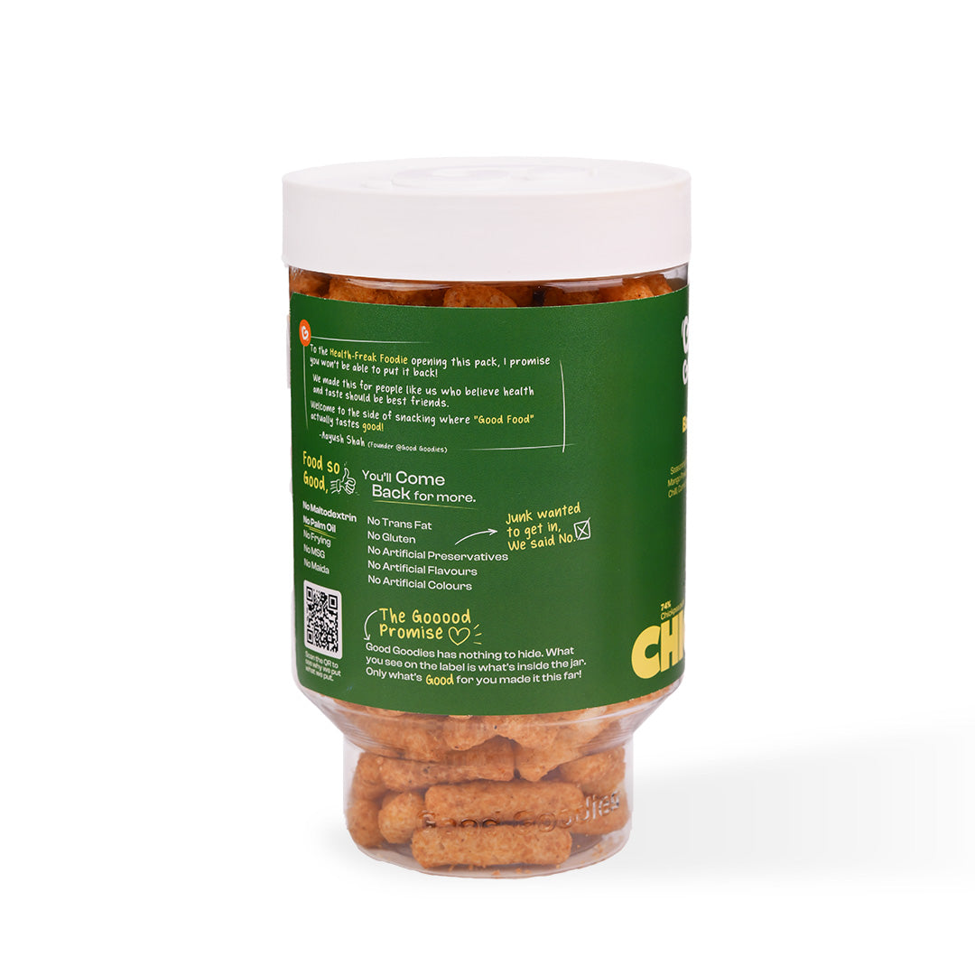 Baked Chickpea Puffs Chatpata Masala 125g | Baked Snack | No Maltodextrin | No Palm Oil | No Artificial Preservatives