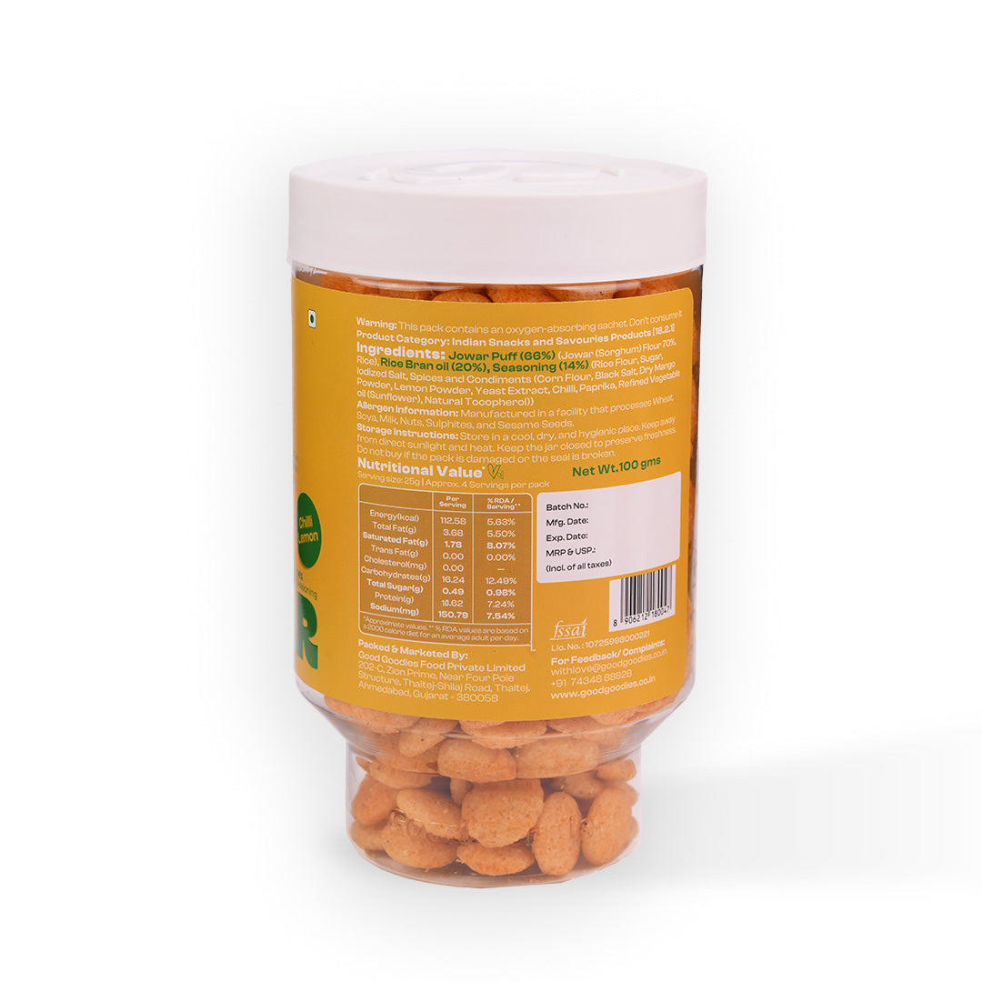 Baked Jowar Puffs Chilli Lemon 100g