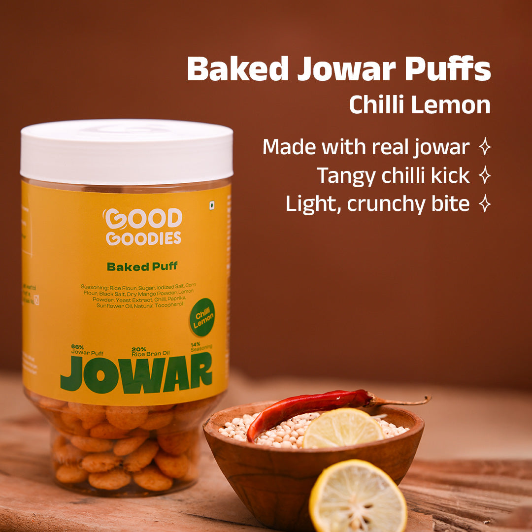 Baked Jowar Puffs Chilli Lemon