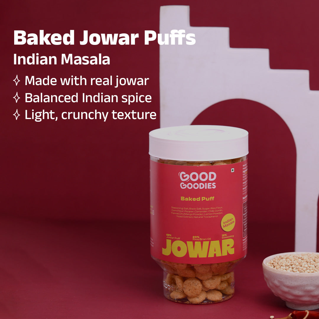 Baked Jowar Puff Indian Masala