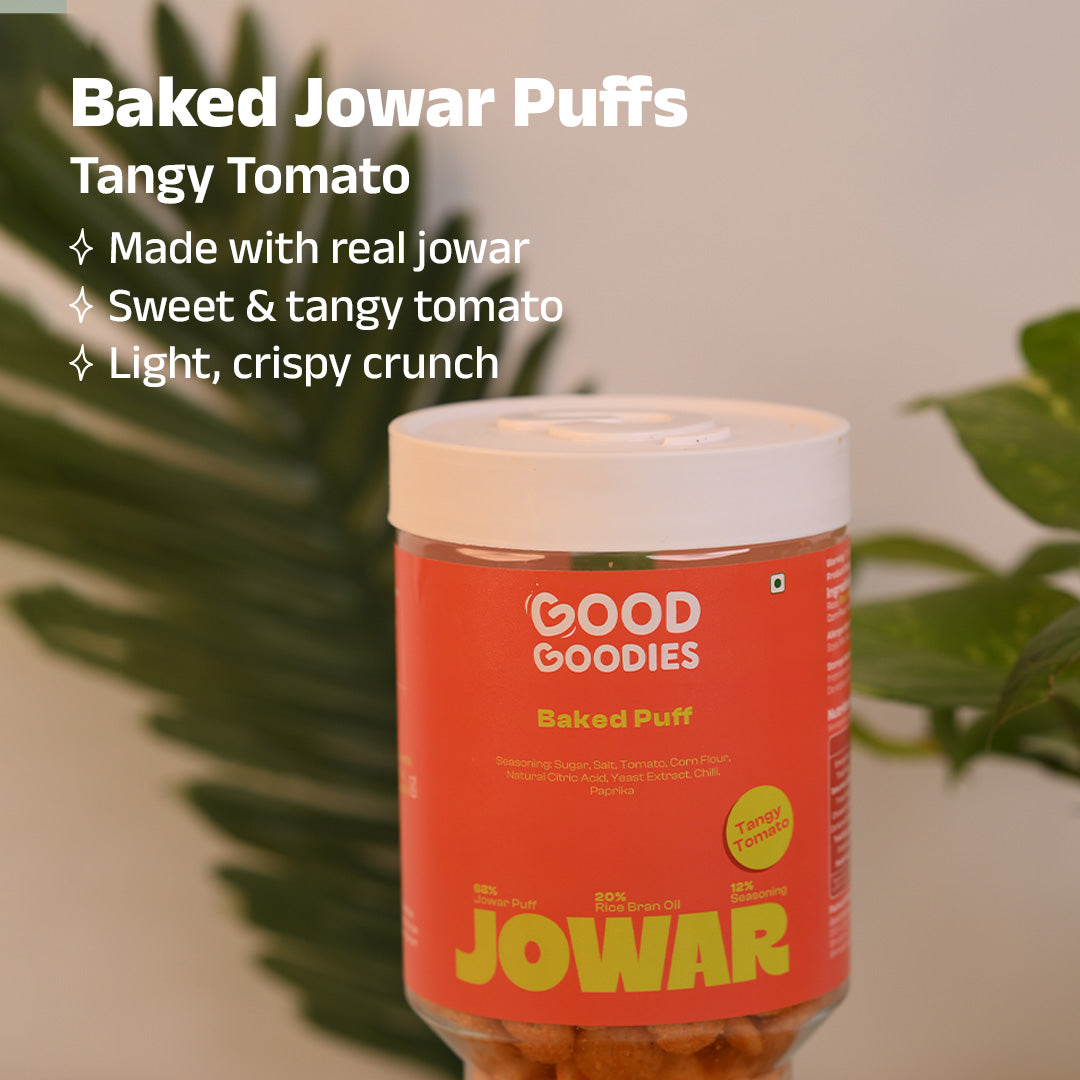 Baked Jowar Puffs Tangy Tomato