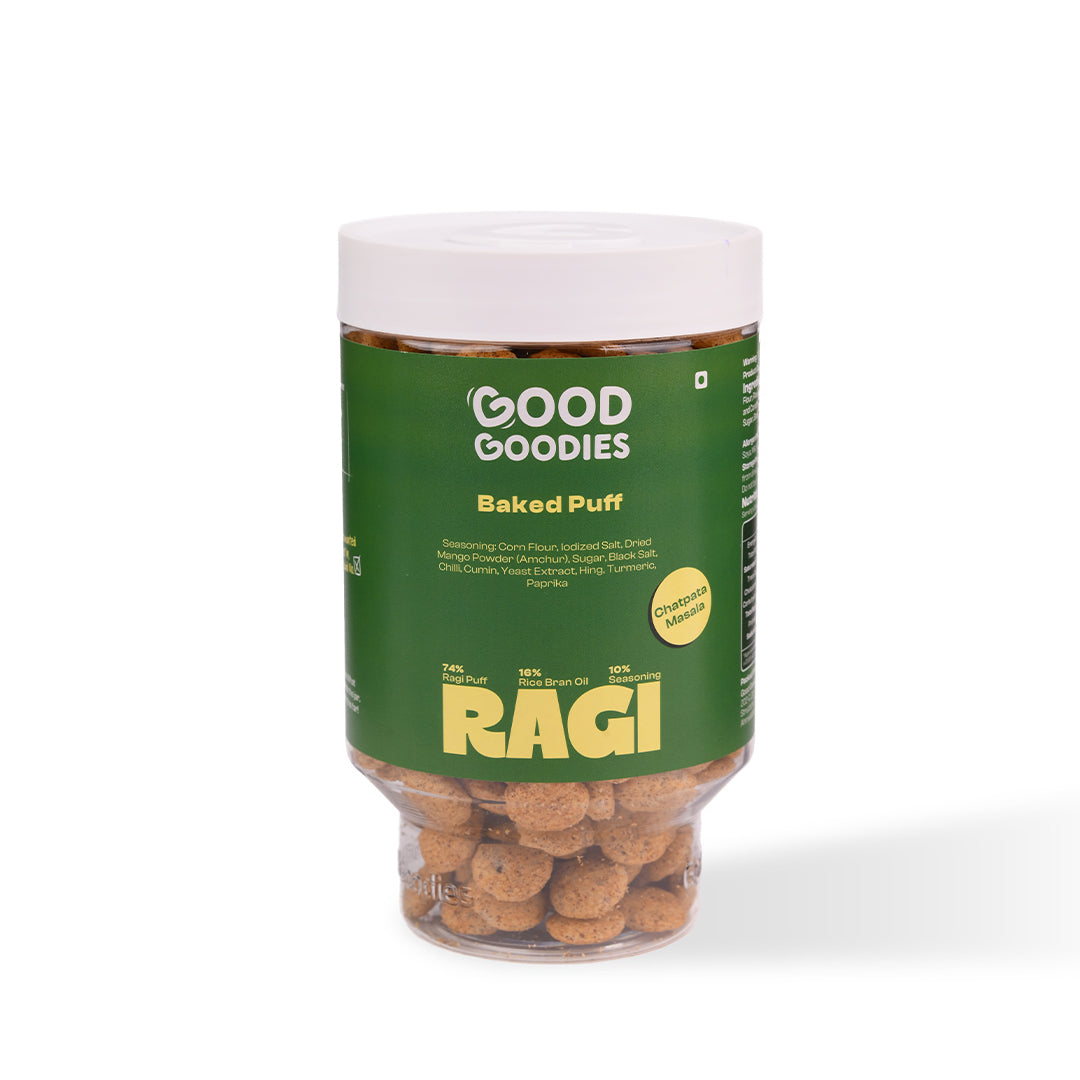Baked Ragi Puffs Chatpata Masala 100g | Millet Snack | Baked Not Fried | No Maltodextrin | No Palm Oil | No Artificial Preservatives